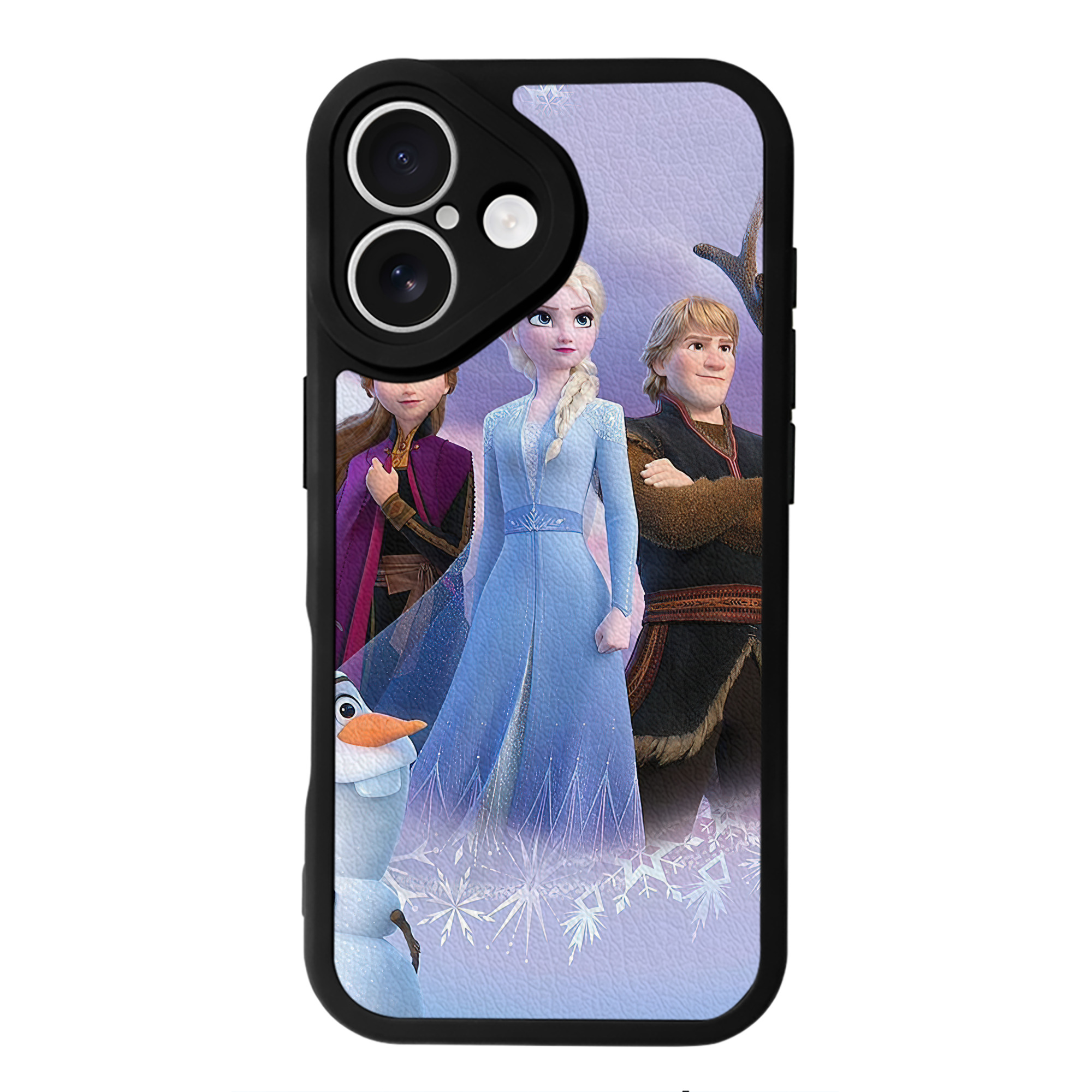 （画像用） アナと雪の女王 アンナ エルサ Frozen Anna Elsa 【iPhone 16シリーズ対応】シリコンスマホケース（レザー調） 材質：シリコン